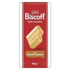 Lotus Biscoff White Chocolate with Biscoff Spread - 180g Bar