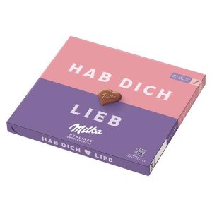 Milka Hab Deich Lieb Pralinés Erdbeercrème - 110g Box