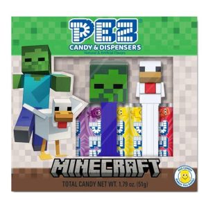Pez - Minecraft Chicken Jockey Twin Gift Set (Mini Zombie & Chicken)