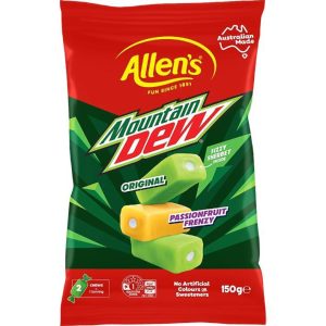 Allen's Mountain Dew Chews - 150g Bag (Australian)
