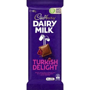 Cadbury Dairy Milk - Turkish Delight - 180g Block (Australian)