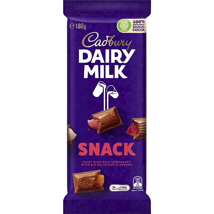 Cadbury Dairy Milk - Snack - 180g Block (Australian)