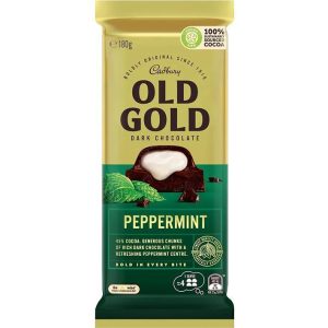 Cadbury Old Gold Dark Chocolate - Peppermint - 180g Block (Australian)