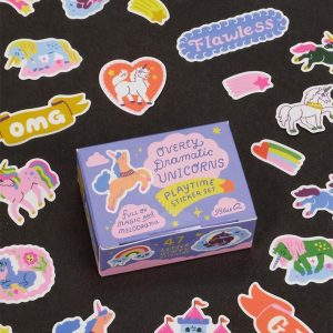 Blue Q Playtime Sticker Set - Overly Dramatic Unicorns