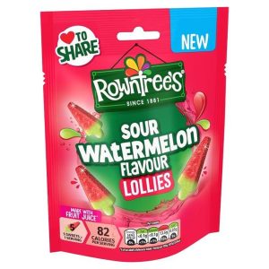 Rowntree's Sour Watermelon Flavour Lollies (British)